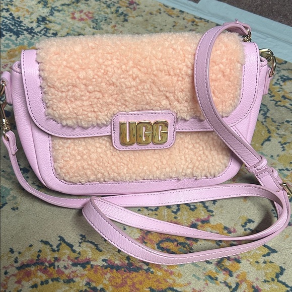 UGG Handbags - UGG Dalton Crossbody Sheepskin bag Pink